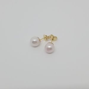14k 6.5 mm pearl studs